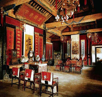 Muebles de la Mansión de la Familia de Confucio en Qufu, provincia de Shandong.