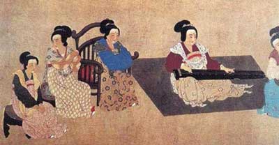 La vida del Palacio Imperial por Zhou Wenju, de las Cinco Dinastías