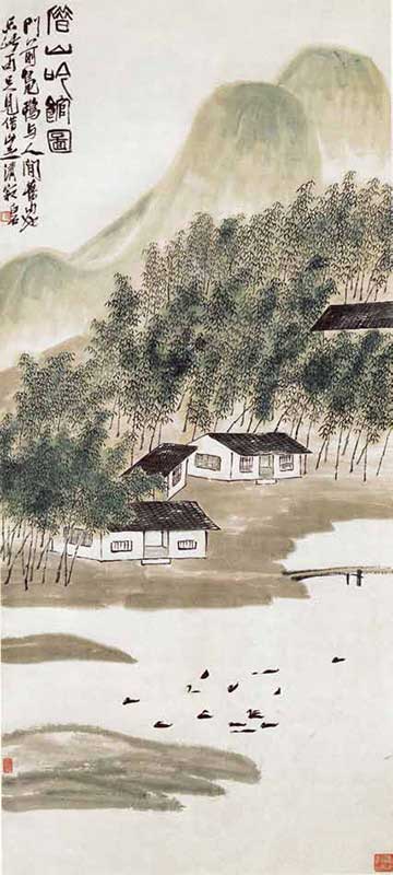 Jieshan Yinguan por Qi Baishi