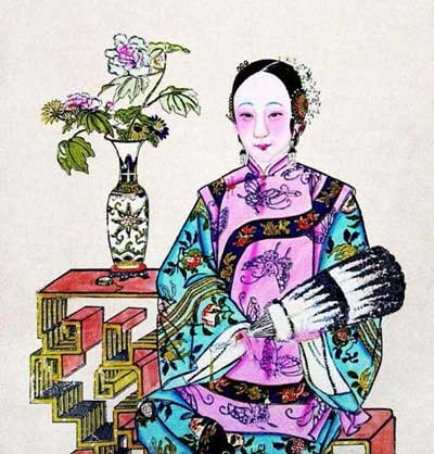 Historia de Vestido Chino: Qifu - Combinación de la Vestidura de Han y de Manchú