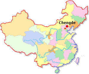 Mapa de Ubicación de Chengde en China