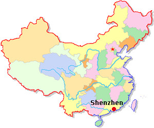  Mapa de Ubiación de Shenzhen en China
